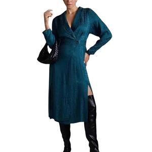 Anthropologie Jacquard Blazer Wrap Dress Size 8